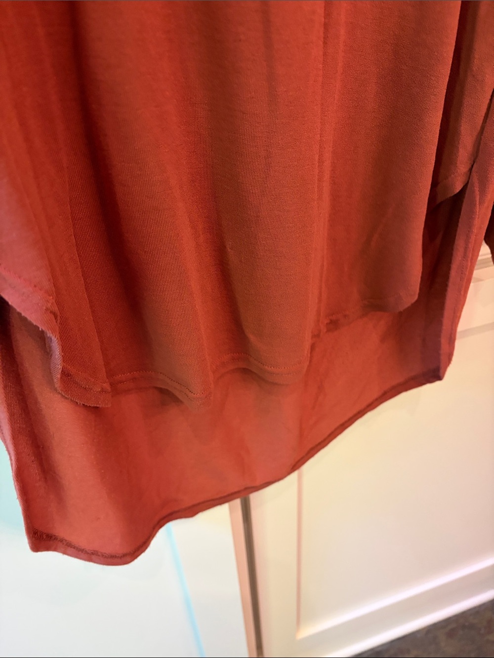 Long Sleeve Layered Tunic in Rust - Picture 3 of 5